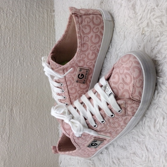 G by Guess Tannur Pink Fabric Upper Round Toe Low Top Lace Up Sneaker Shoe - Picture 16 of 16